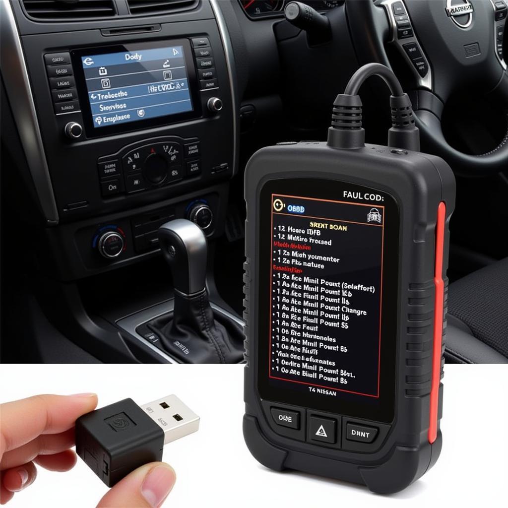 OBD2 Scanner Reading Nissan Fault Code