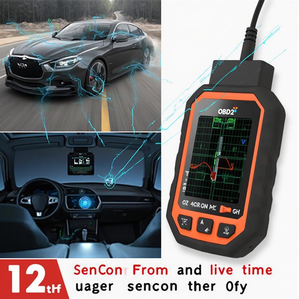 OBD2 Scanner Reading Oxygen Sensor Data