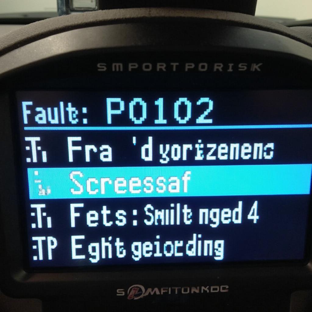 OBD2 Scanner Reading P0102 Code