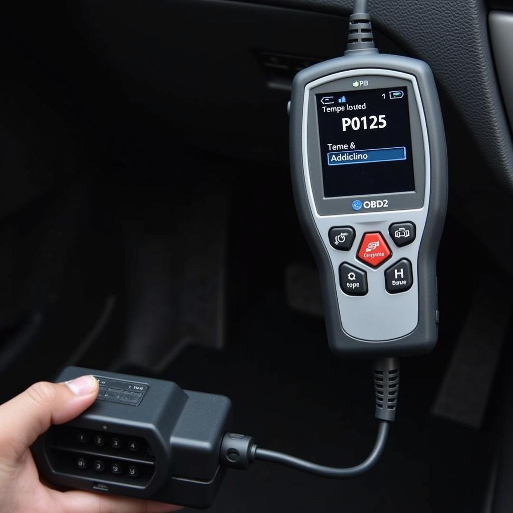 OBD2 Scanner Displaying P0125 Code