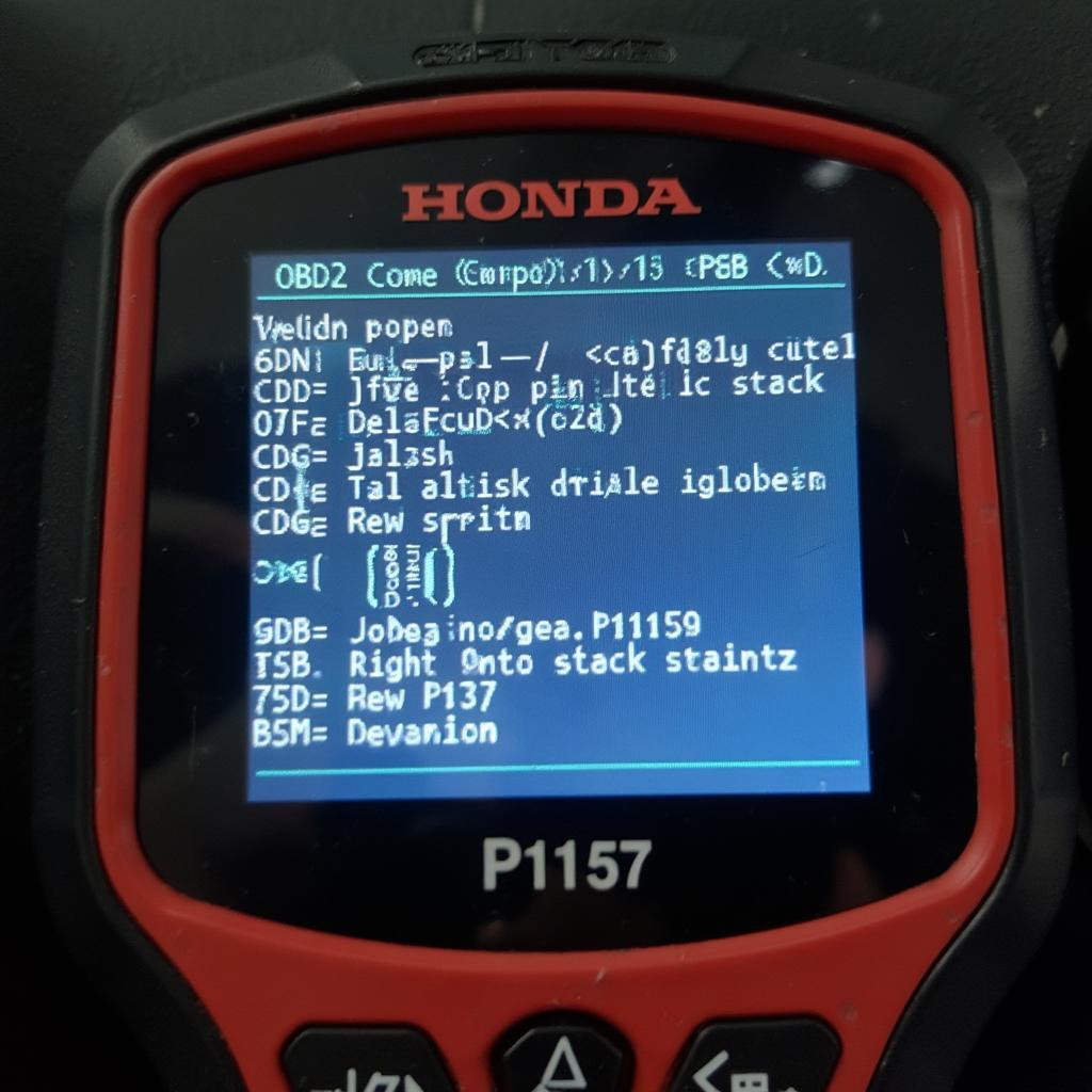 OBD2 Scanner Displaying P1157 Code