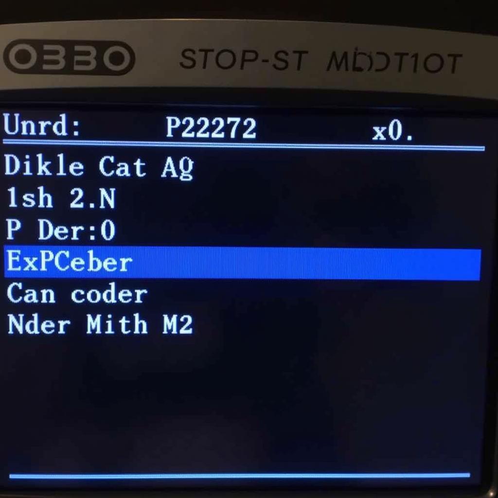 OBD2 Scanner Reading P2272