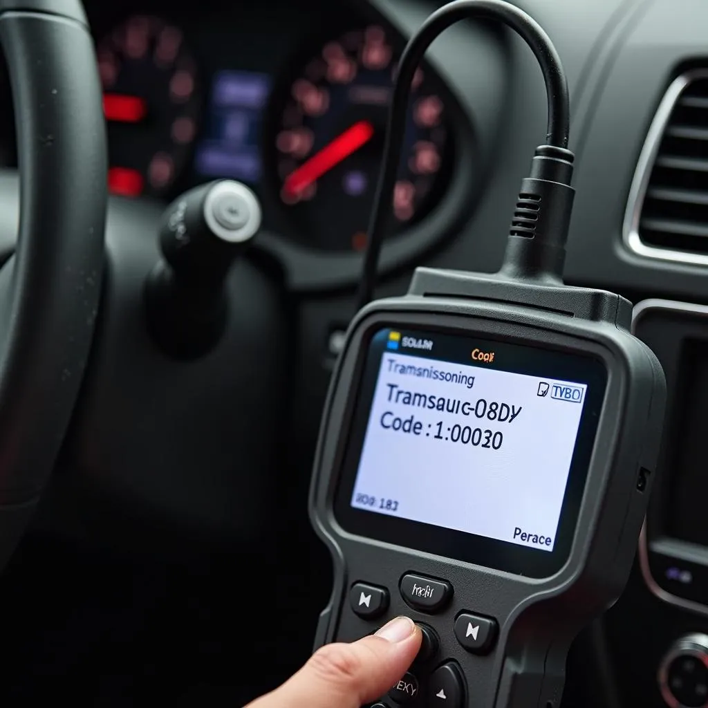 OBD2 scanner reading transmission codes