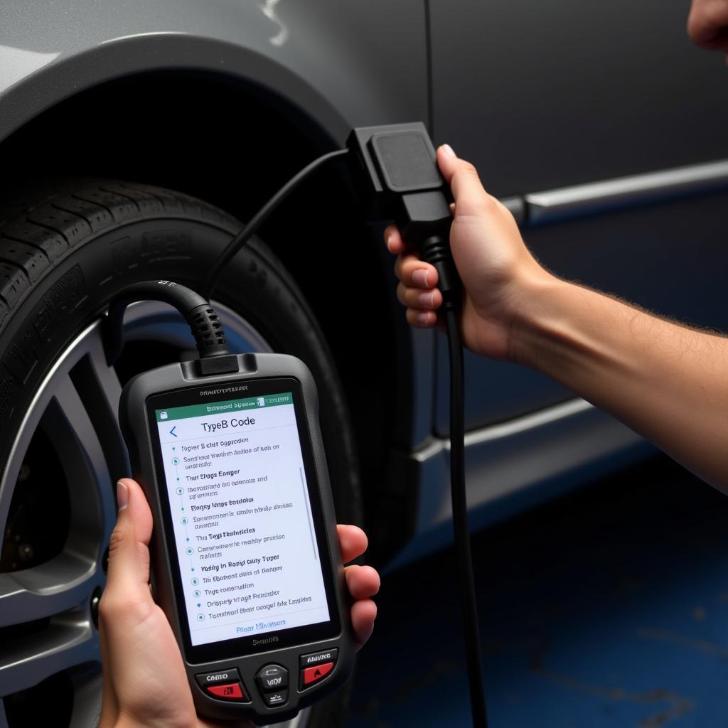 OBD2 Scanner Reading Type B Code