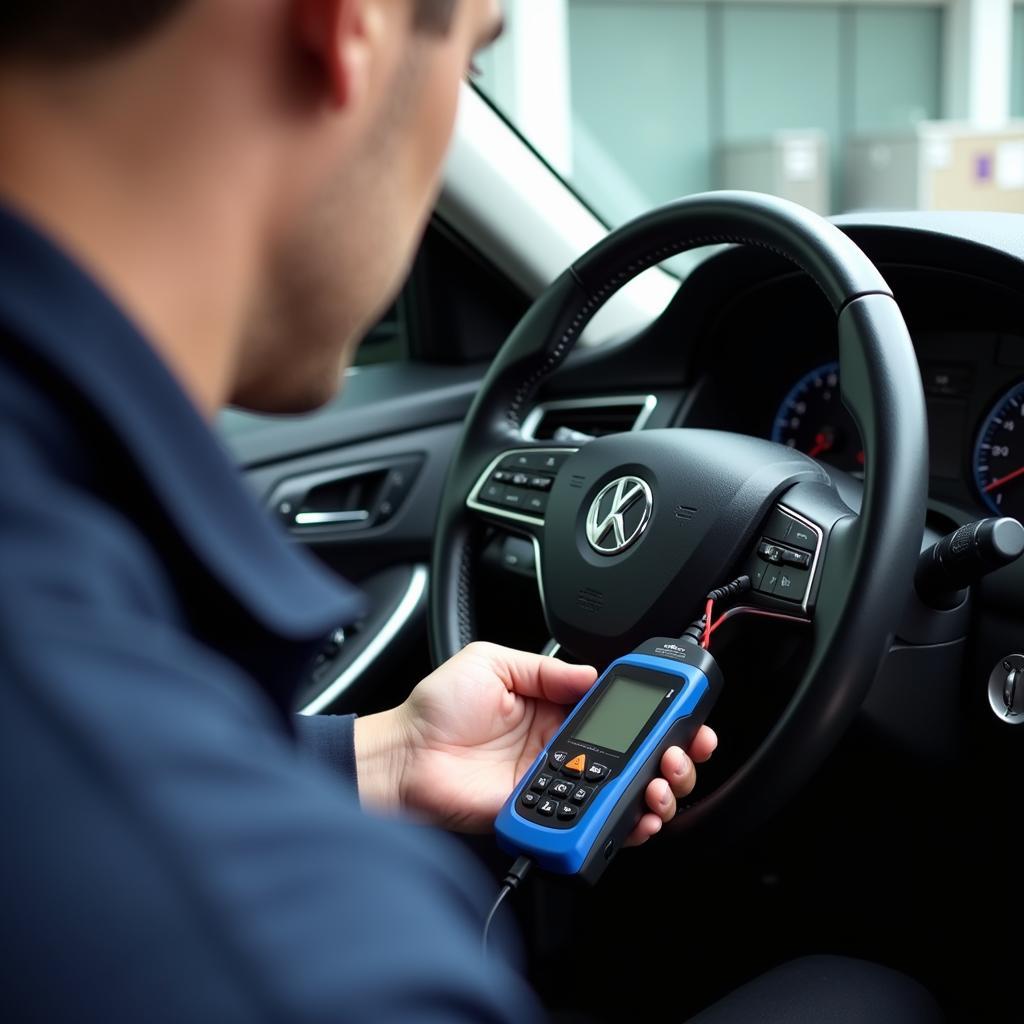 OBD2 Scanner Resetting Airbag Module