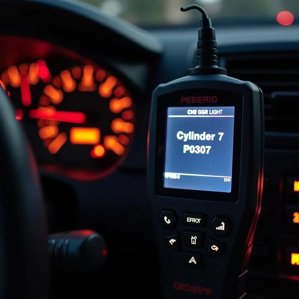 OBD2 Scanner Displaying Code P0307