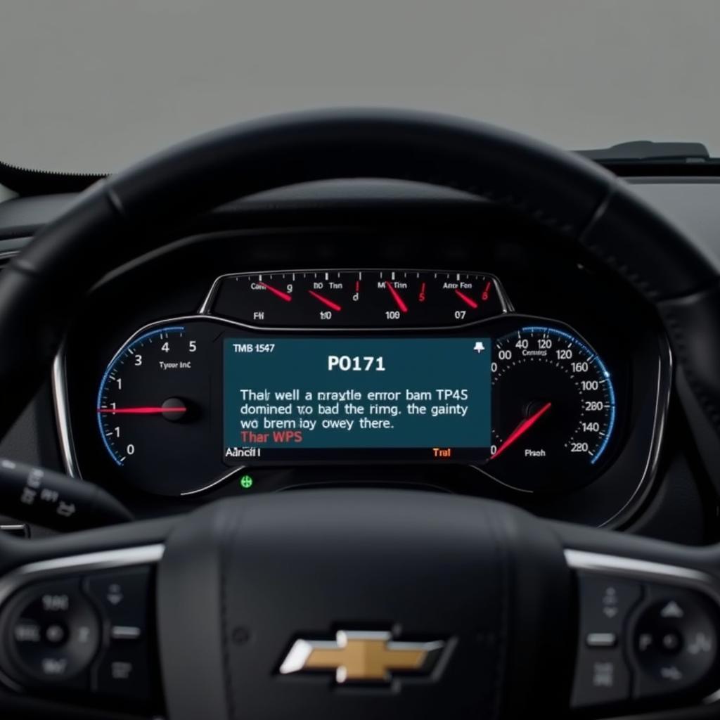 OBD2 Scanner Displaying PO171 Code