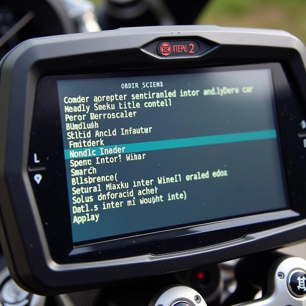 OBD2 Scanner Displaying Triumph Tiger 800 Error Codes