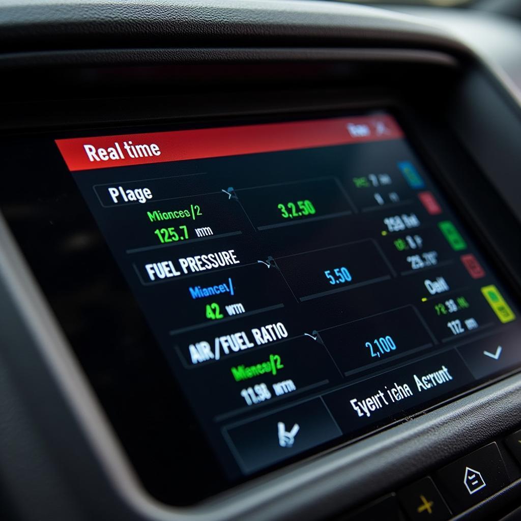 OBD2 Scanner Displaying Nitrous Parameters