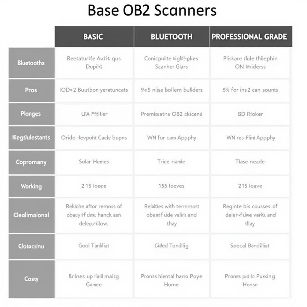 OBD2 Scanners Comparison