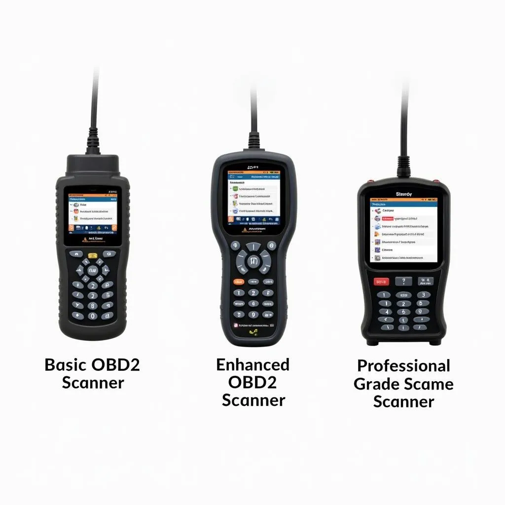 Different types of OBD2 scanners suitable for a 1997 Powerstroke diesel engine.