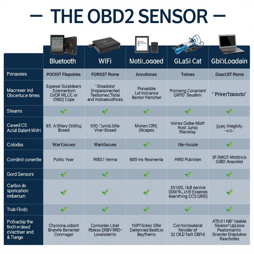 OBD2 Sensor Features Comparison