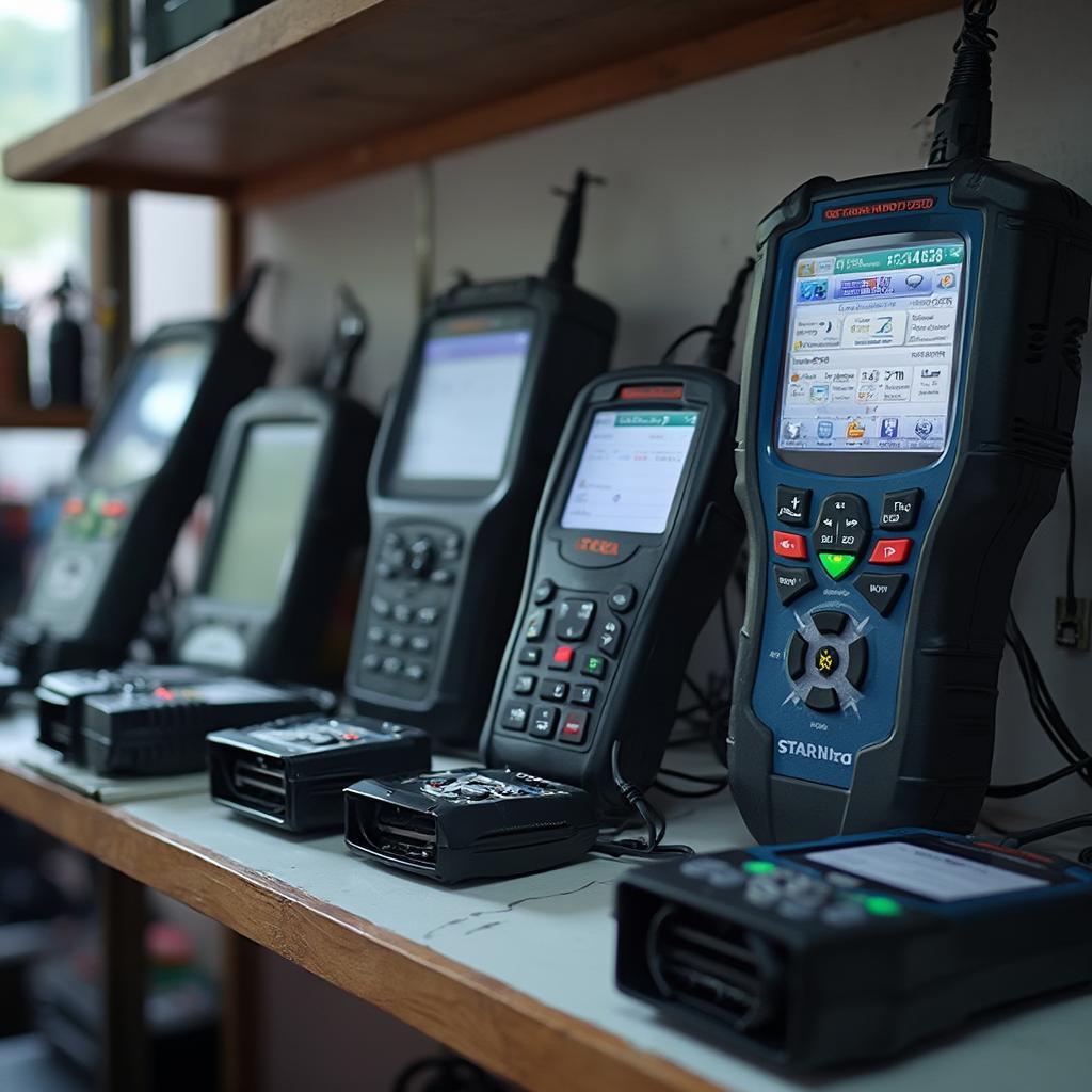 OBD2 Scanners on Display in a Shop