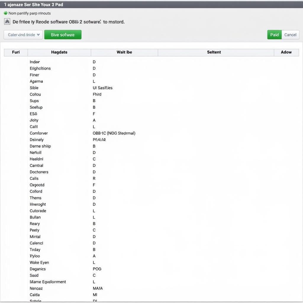 OBD2 Software Compatibility Chart