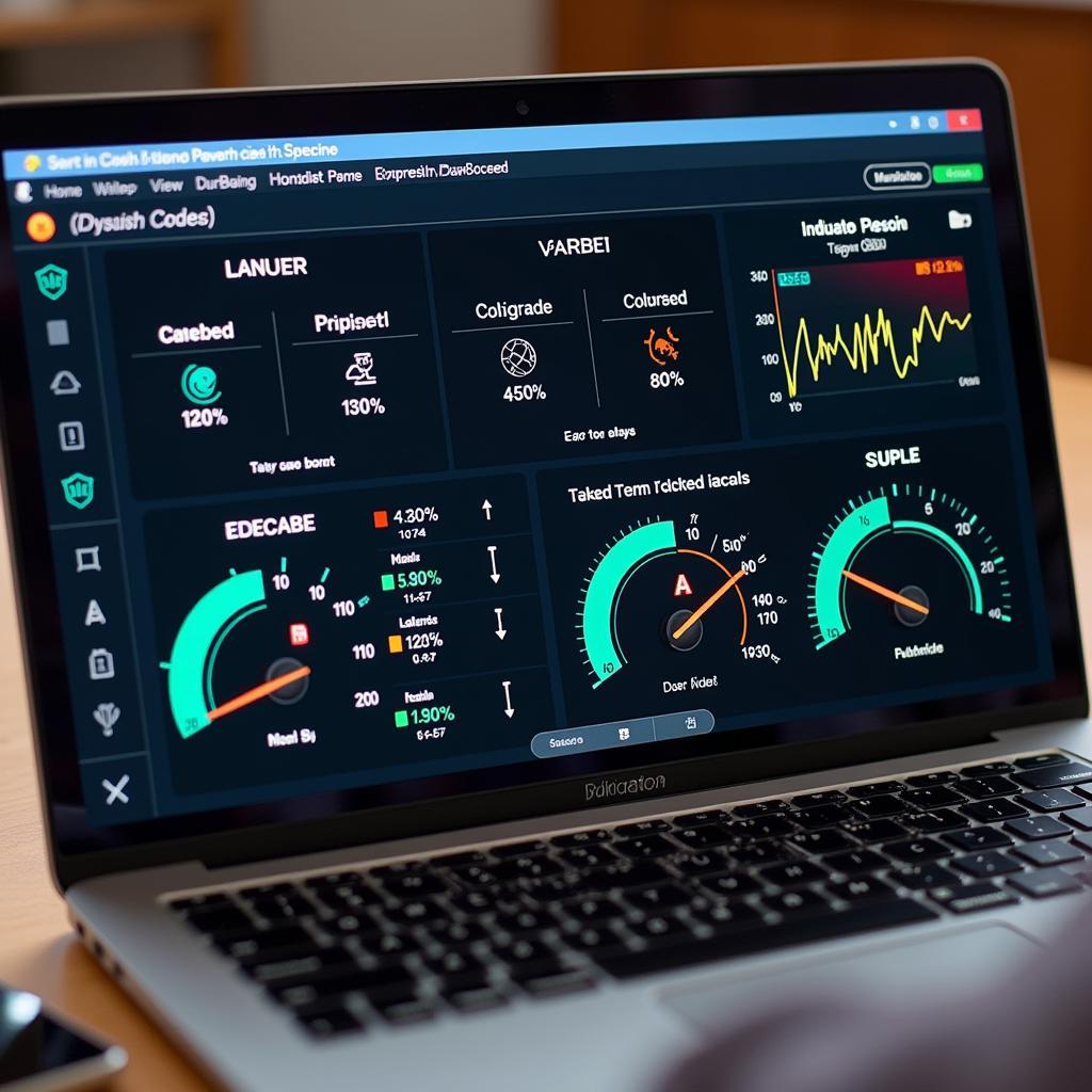 OBD2 Software Dashboard on MacBook