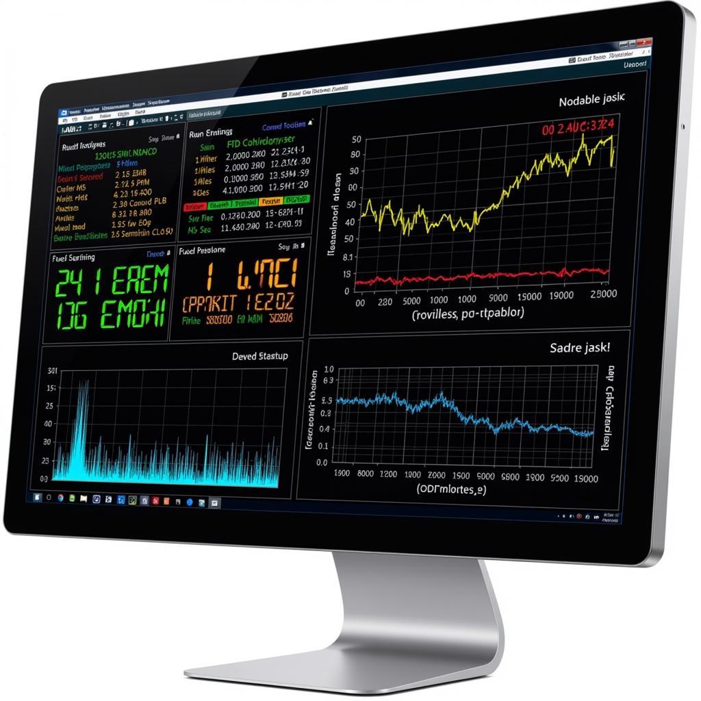 OBD2 Software Displaying Data