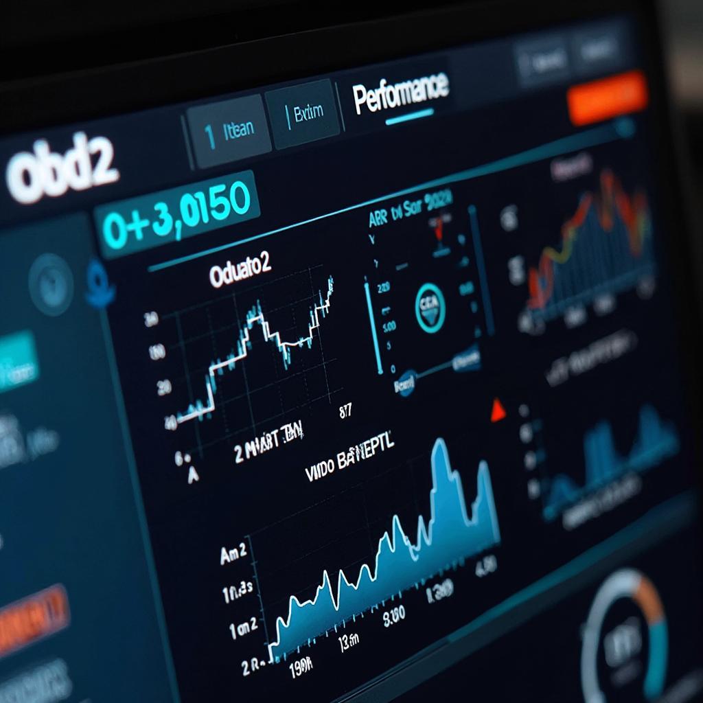 OBD2 Software Displaying Performance Data