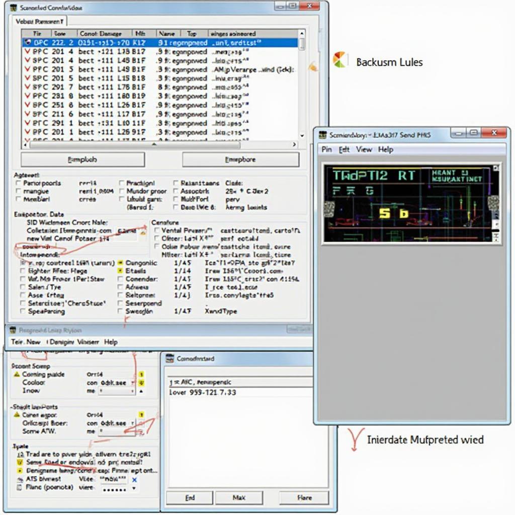 OBD2 Software Displaying Vehicle Data