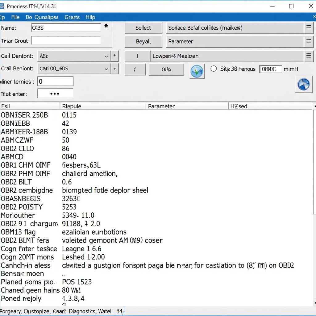 OBD2 Software Interface