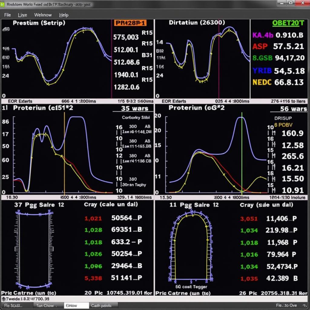 OBD2 Software Interface Showing Live Data