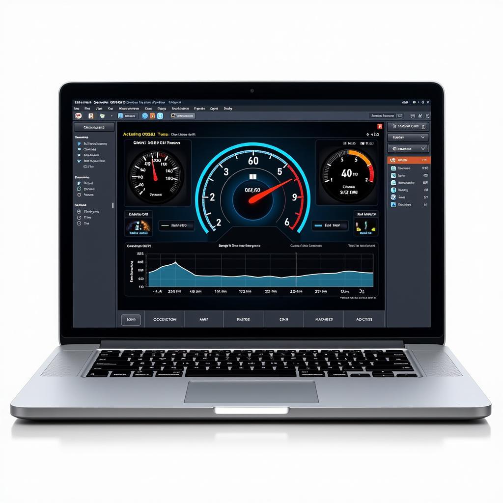 OBD2 Software Interface on Laptop