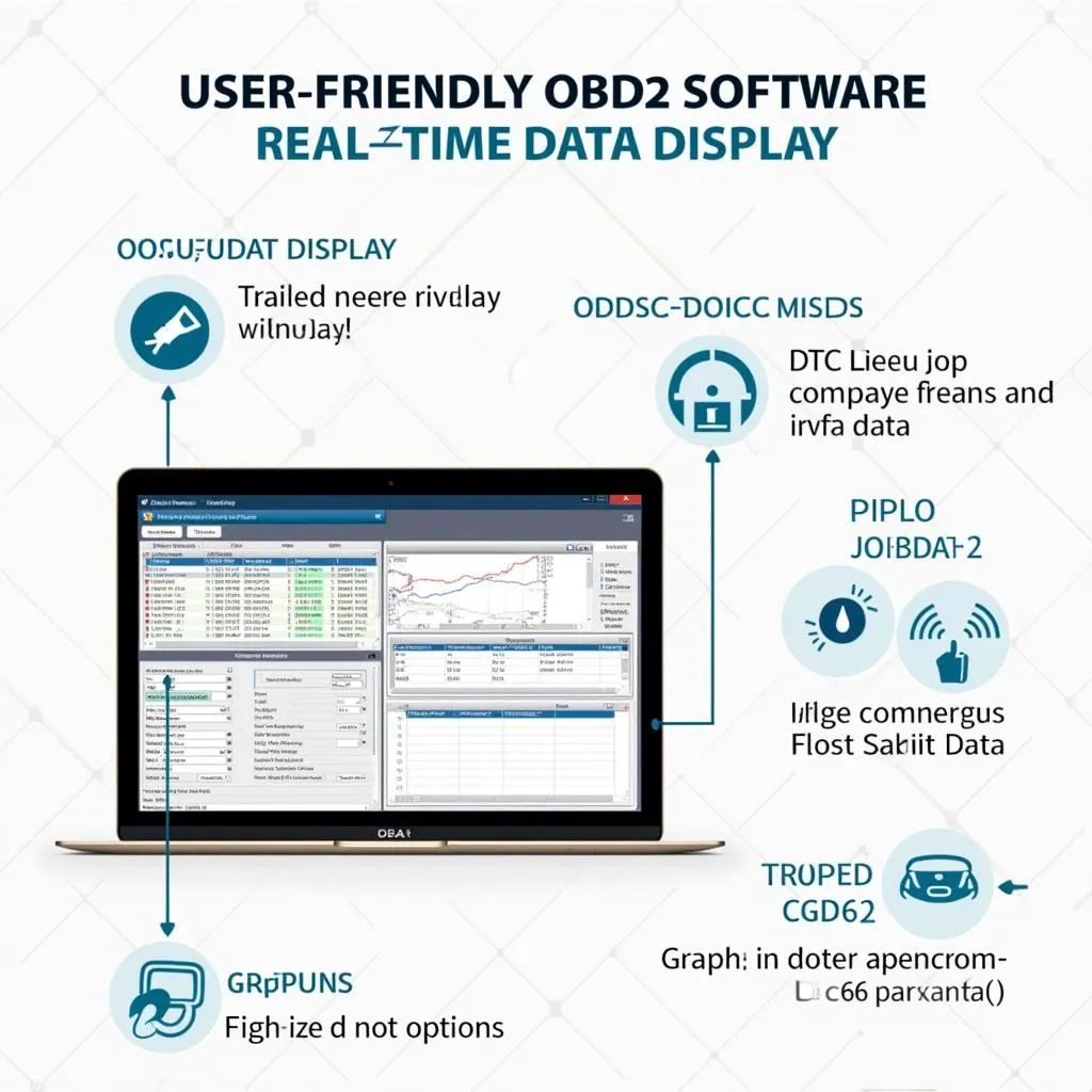 OBD2 Software Interface on Laptop Screen