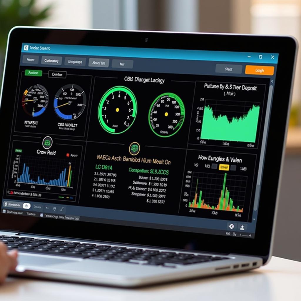 OBD2 Software Interface on Laptop