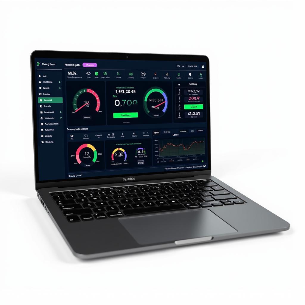 OBD2 software displaying car diagnostics on a laptop