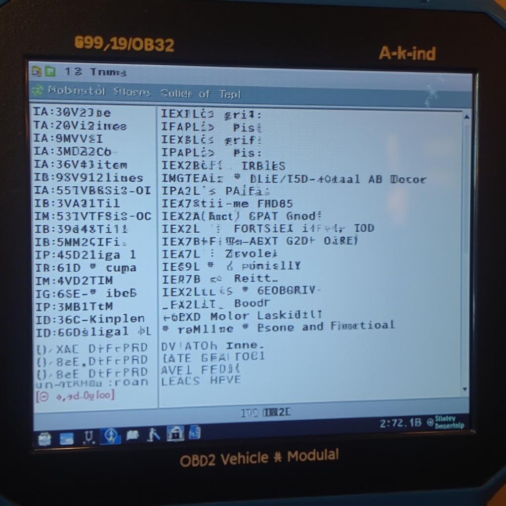 OBD2 TAC Command Data Output Display