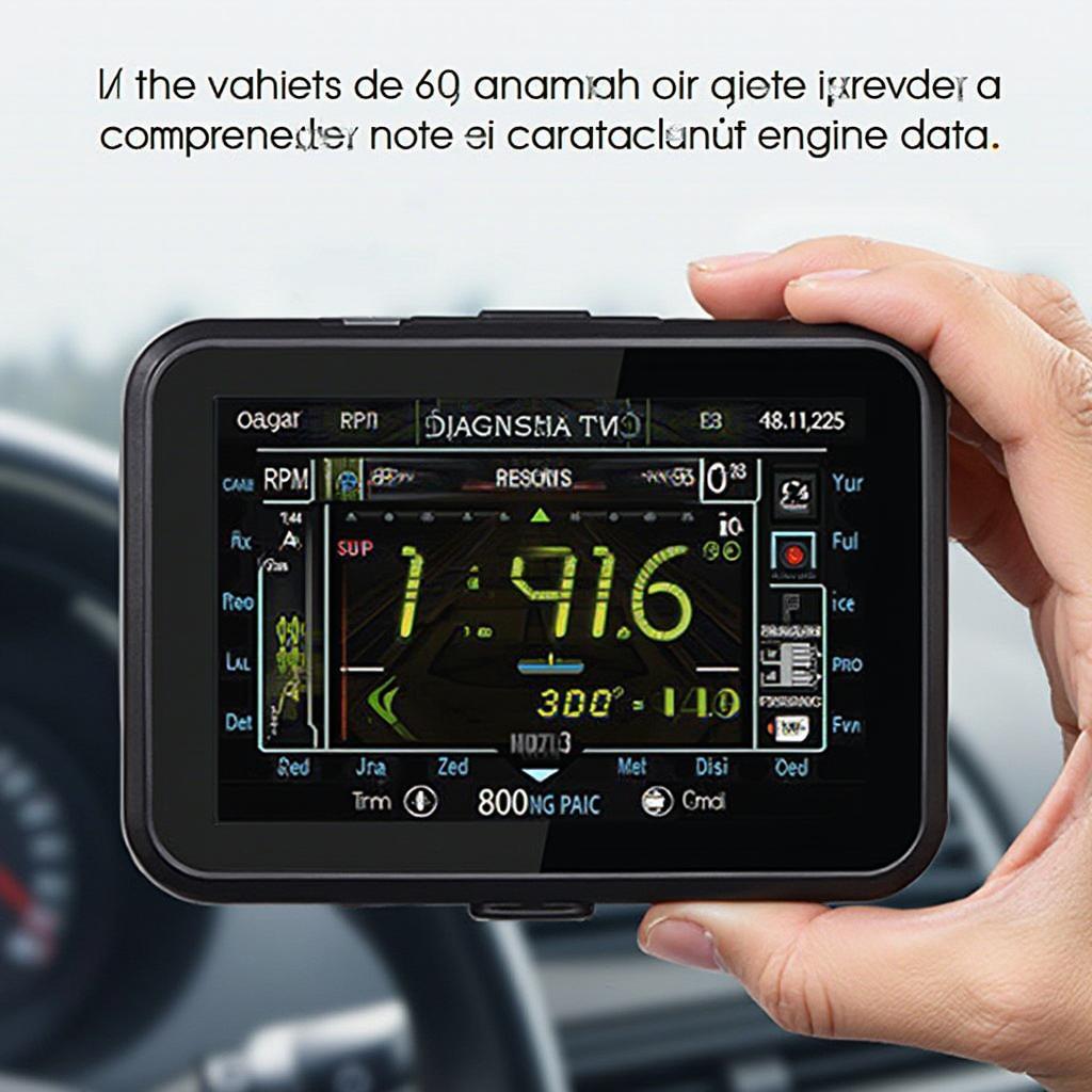 OBD2 Tachometer 5 Displaying Diagnostic Data on Screen