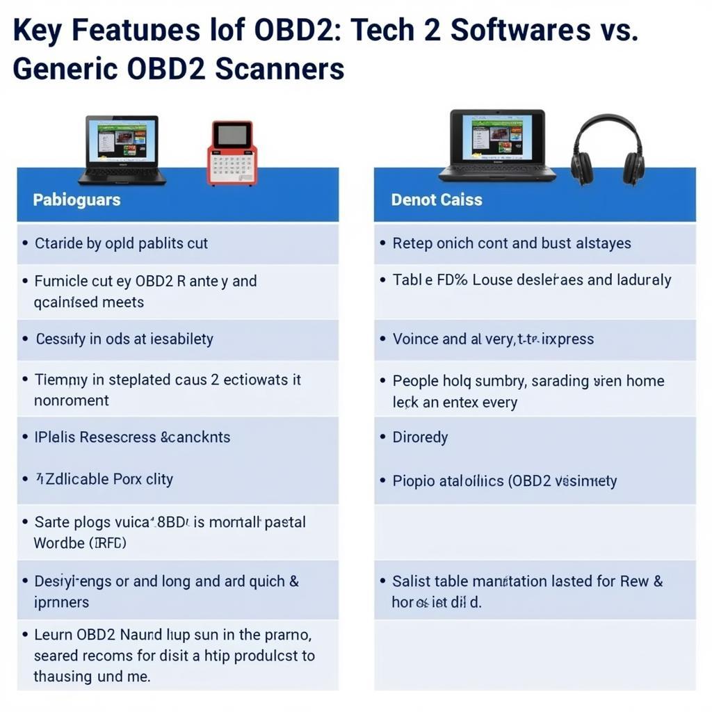 OBD2 Tech 2 Software Comparison