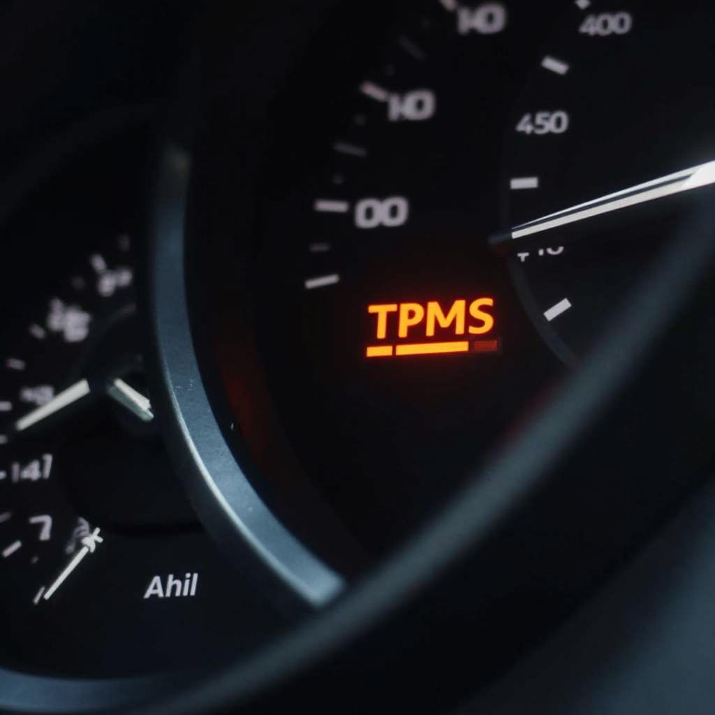 TPMS Warning Light on Car Dashboard