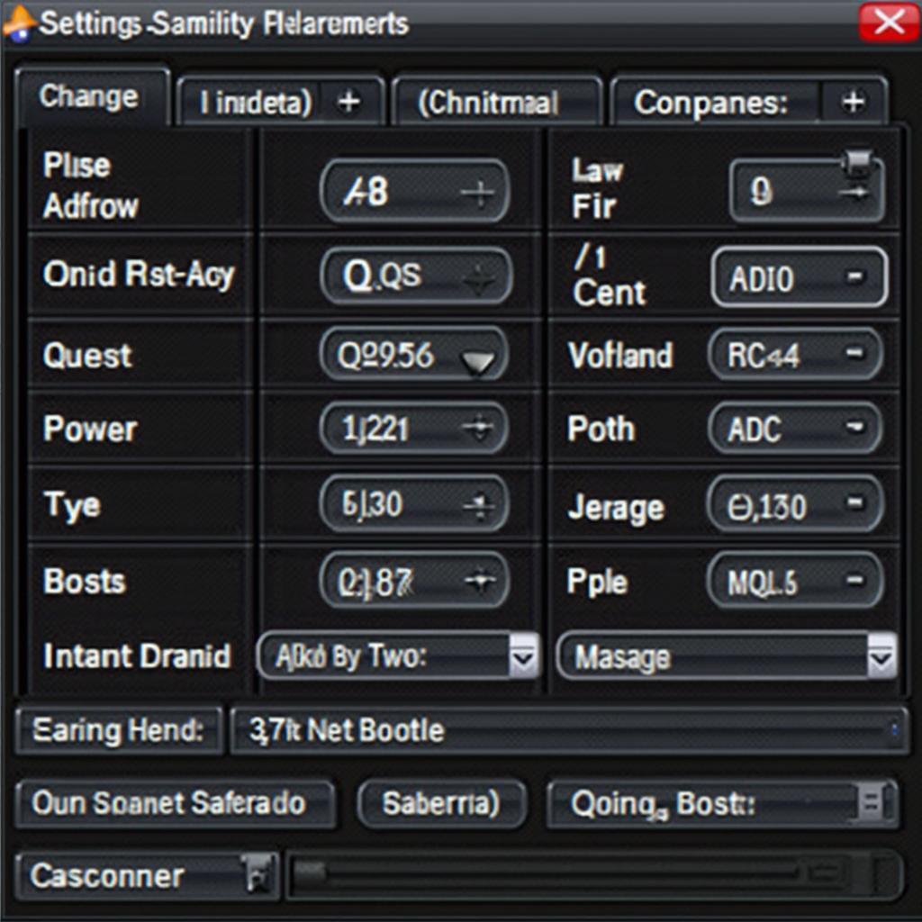 OBD2 Tuning Software Settings Menu