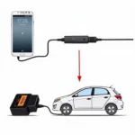 OBD2 USB OTG Android Connection Diagram