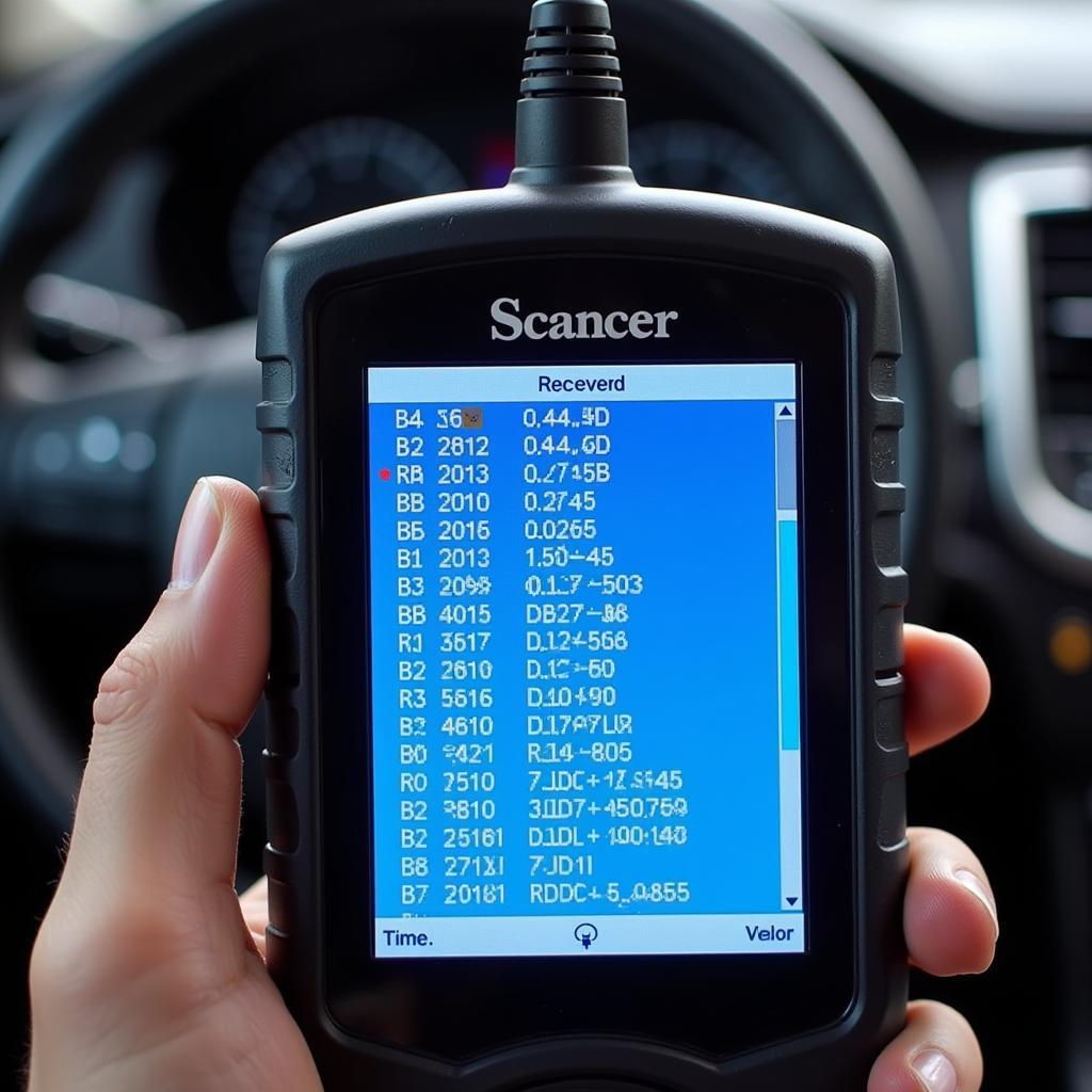 OBD2 V310 Scanner Displaying Error Codes