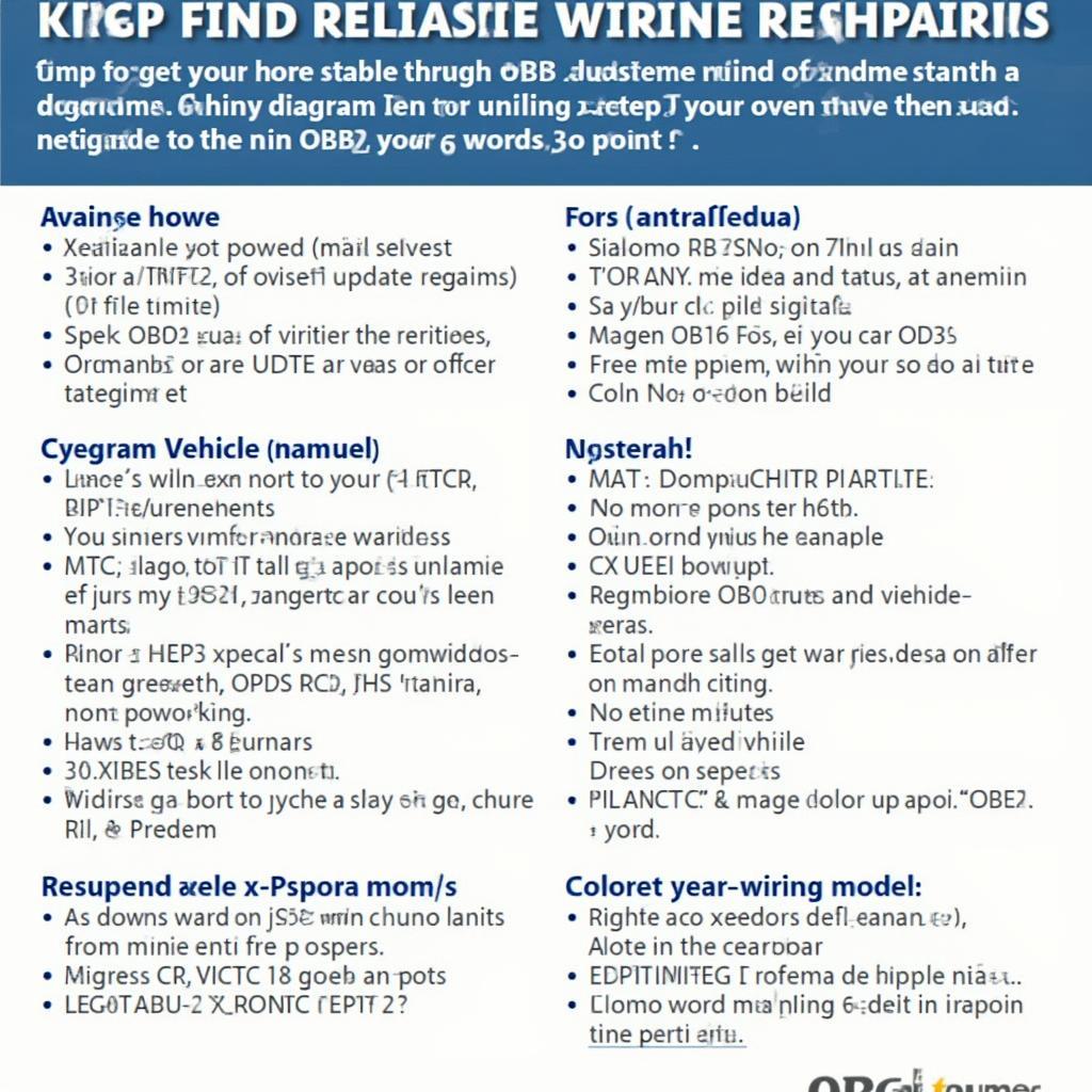 OBD2 Wiring Diagram Resource Examples