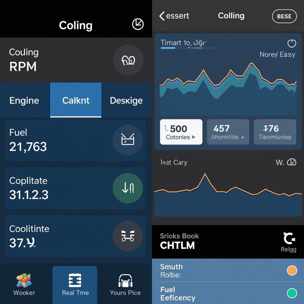 OBDBoutik App Dashboard Displaying Real-Time Data