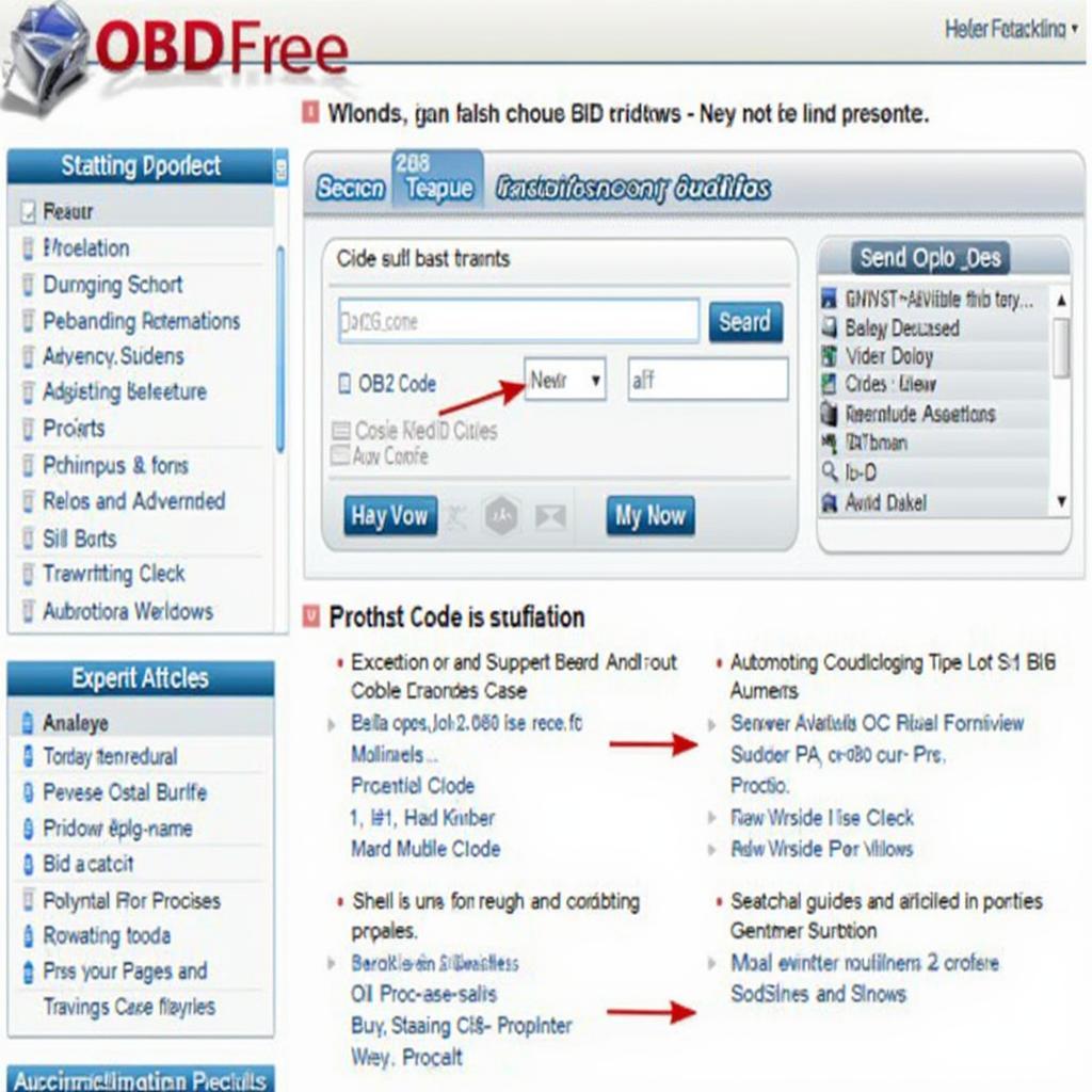 OBDFree Website Screenshot