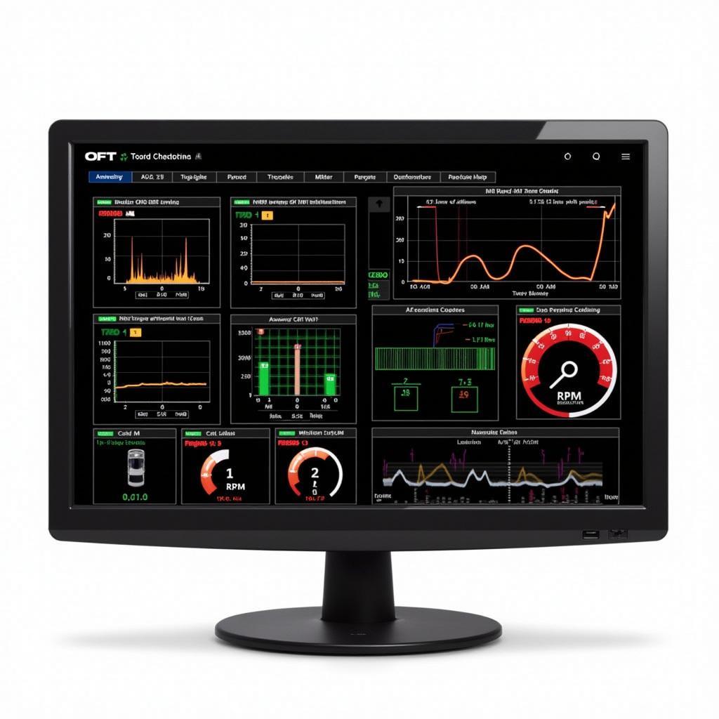 OFT OBD2 Scanner Software Interface Displaying Engine Data