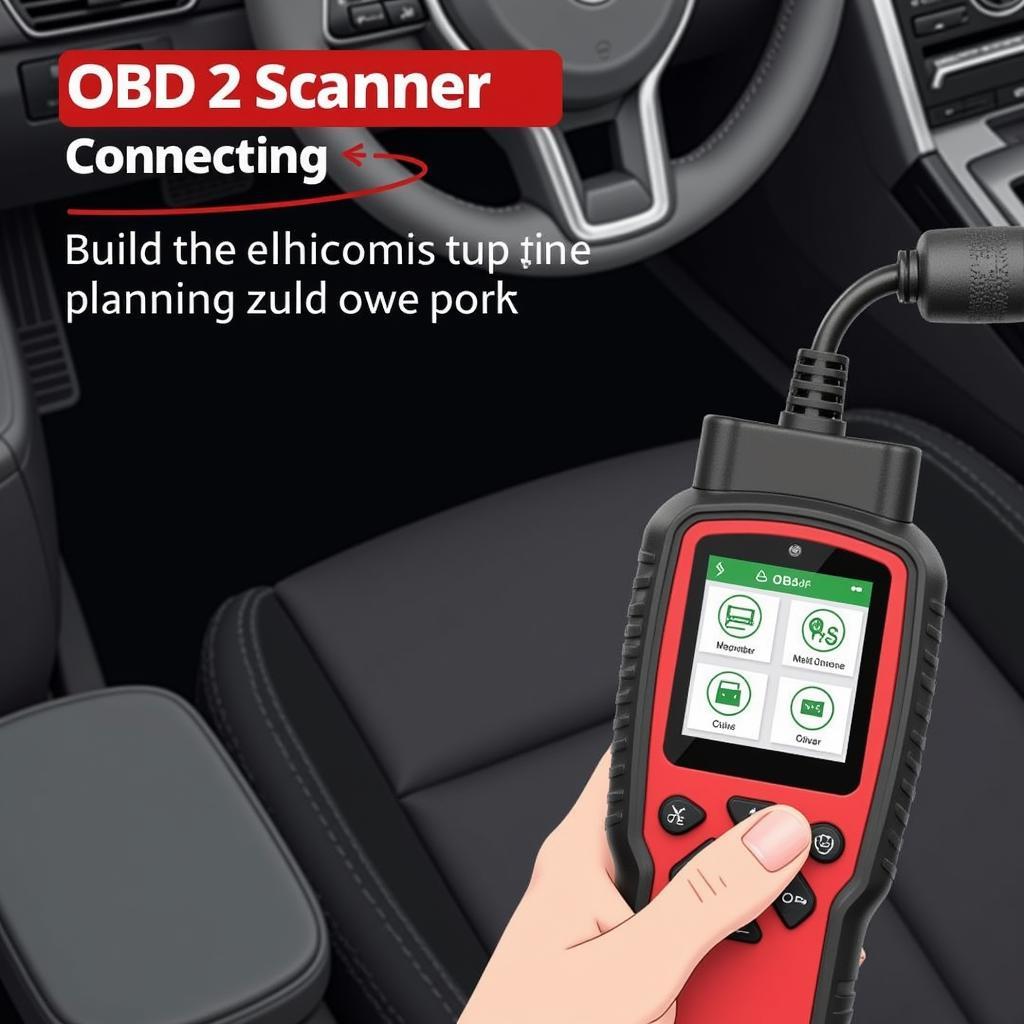 OBD2 Scanner Connected to Car