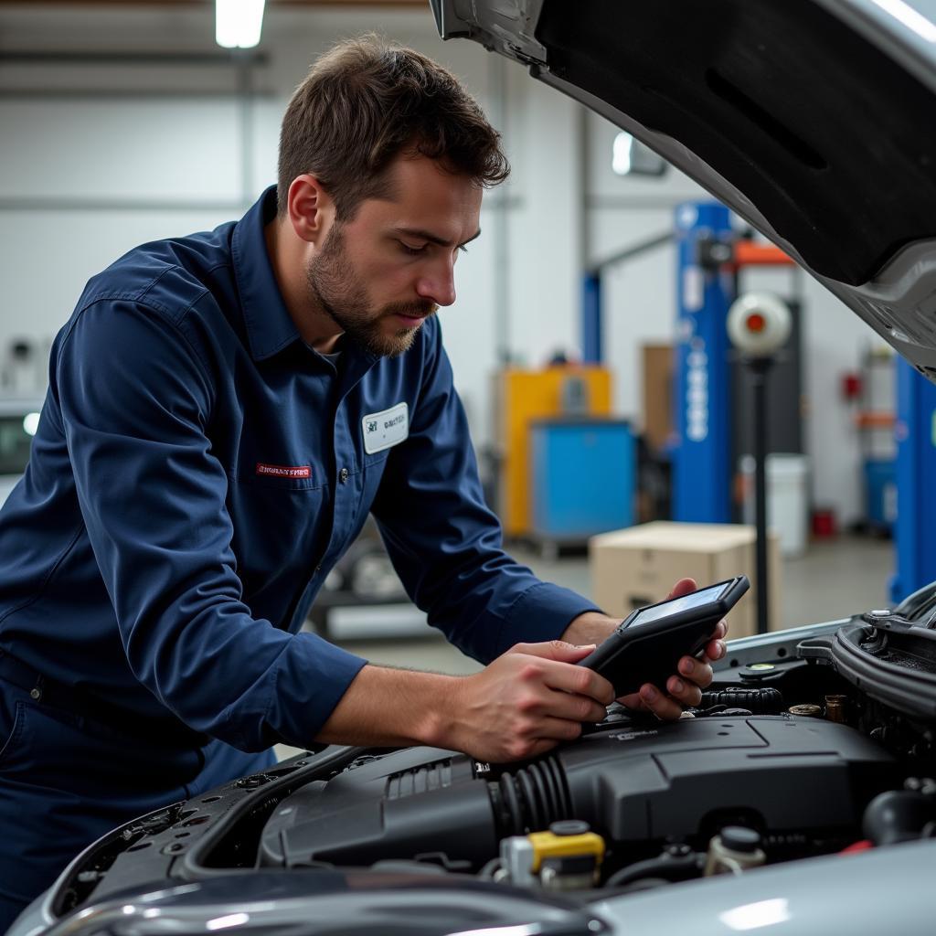 Ottawa Mechanic Using Professional OBD2 Scanner