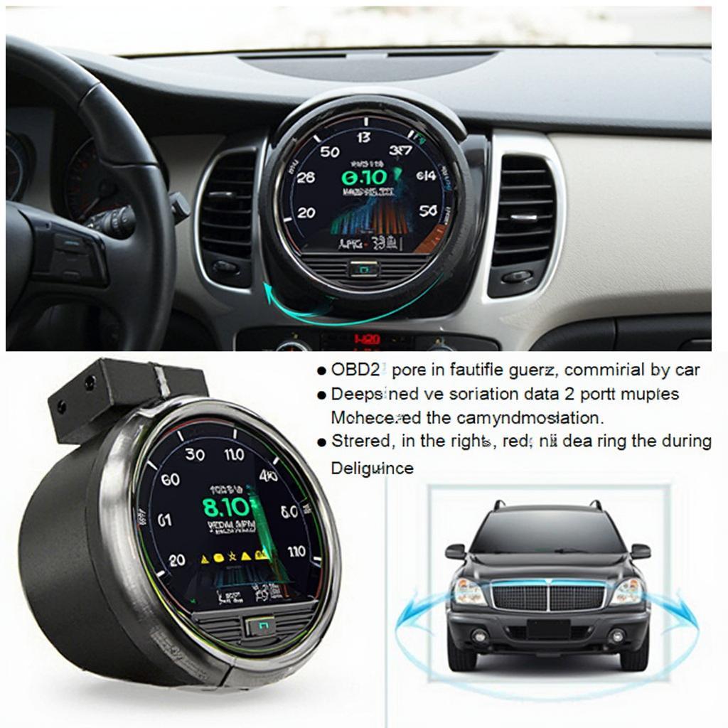 P3 V3 OBD2 Gauge Displaying Real-Time Data