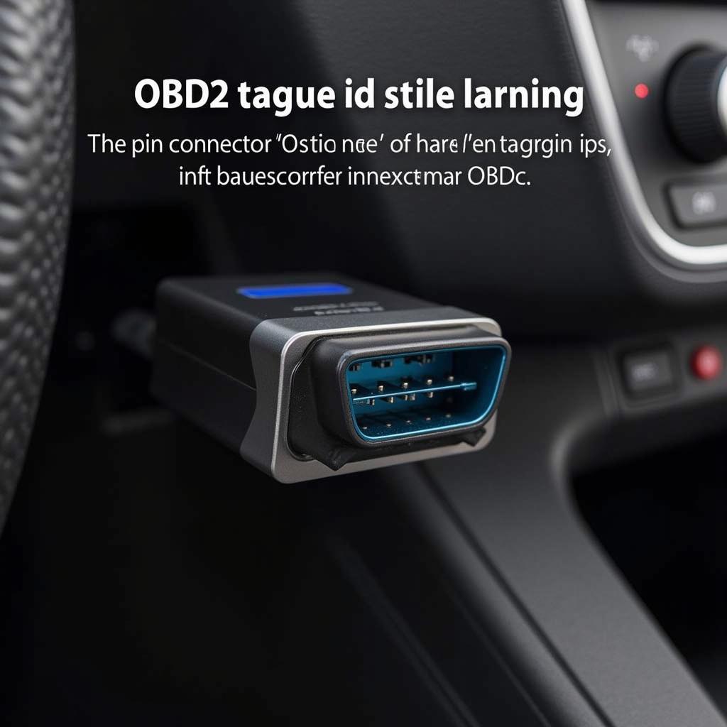 Panlong OBD2 connector plugged into a car's OBD2 port