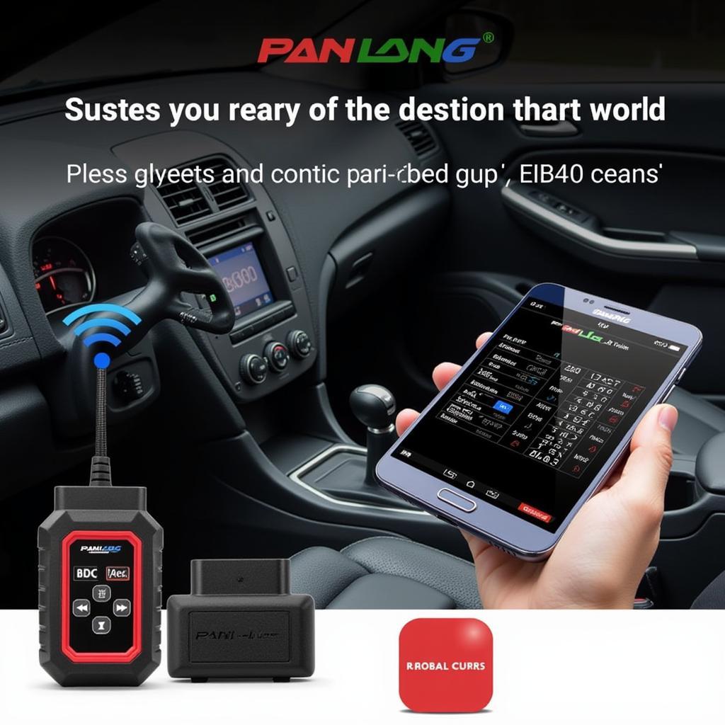 Panlong OBD2 WiFi Scanner Connected to Car