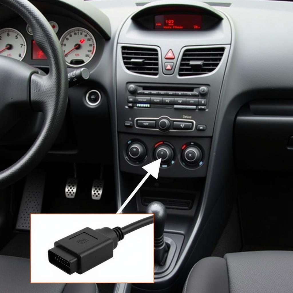 Peugeot 207 OBD2 Port Location