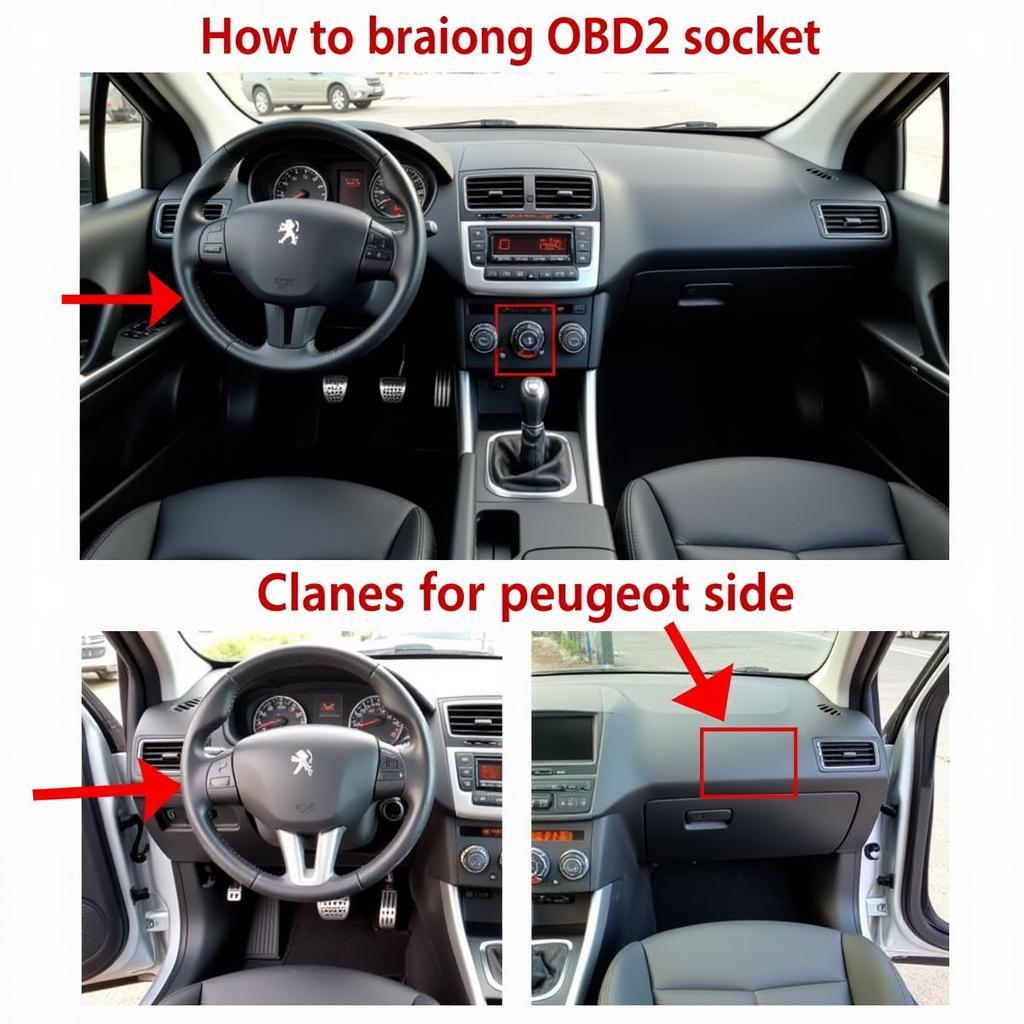 Peugeot 308 OBD2 Socket Location