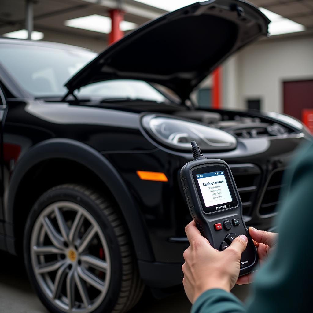 Porsche OBD2 Scanner Connected