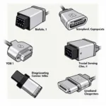 Various Pre-OBD2 Diagnostic Connectors