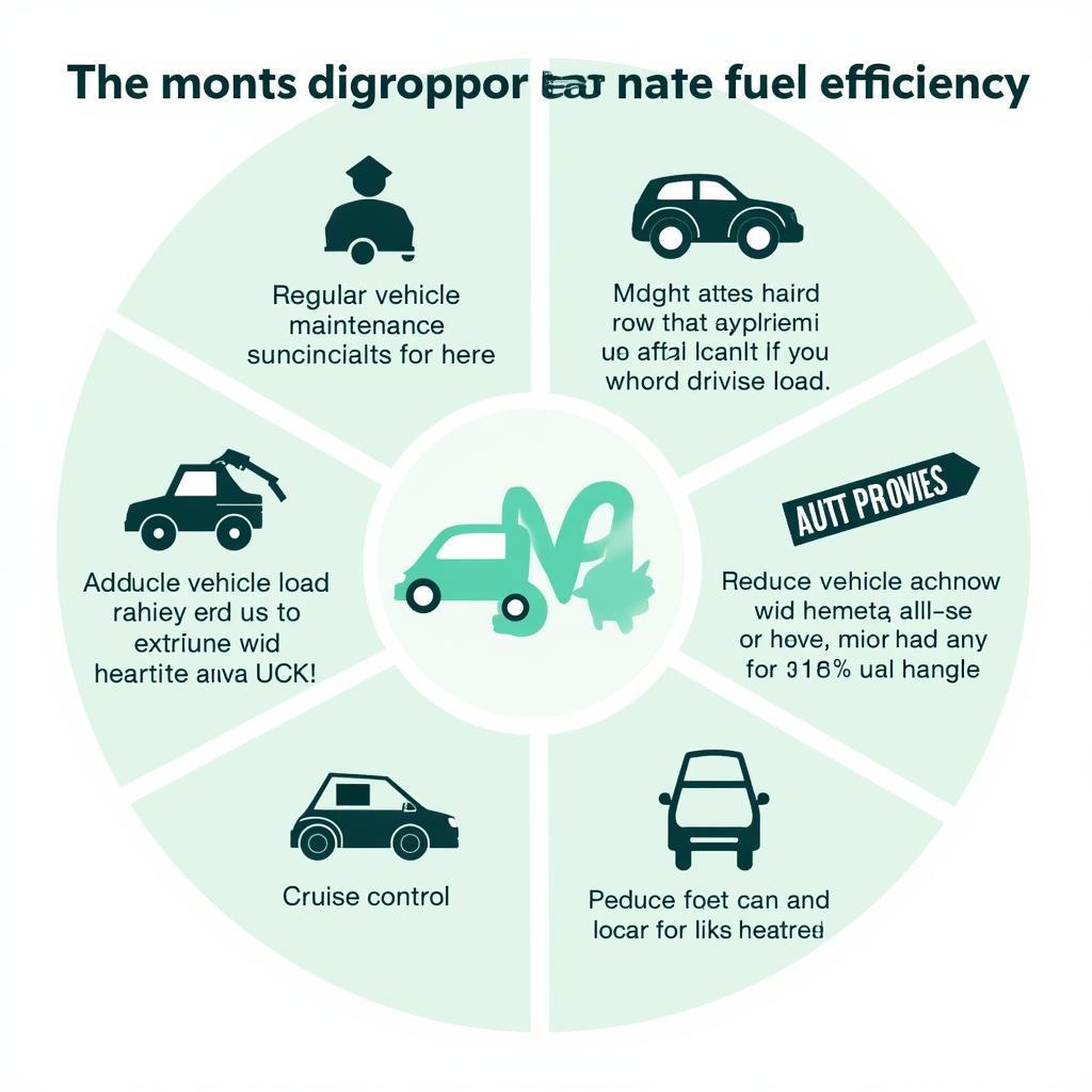 Infographic with tips for improving fuel economy