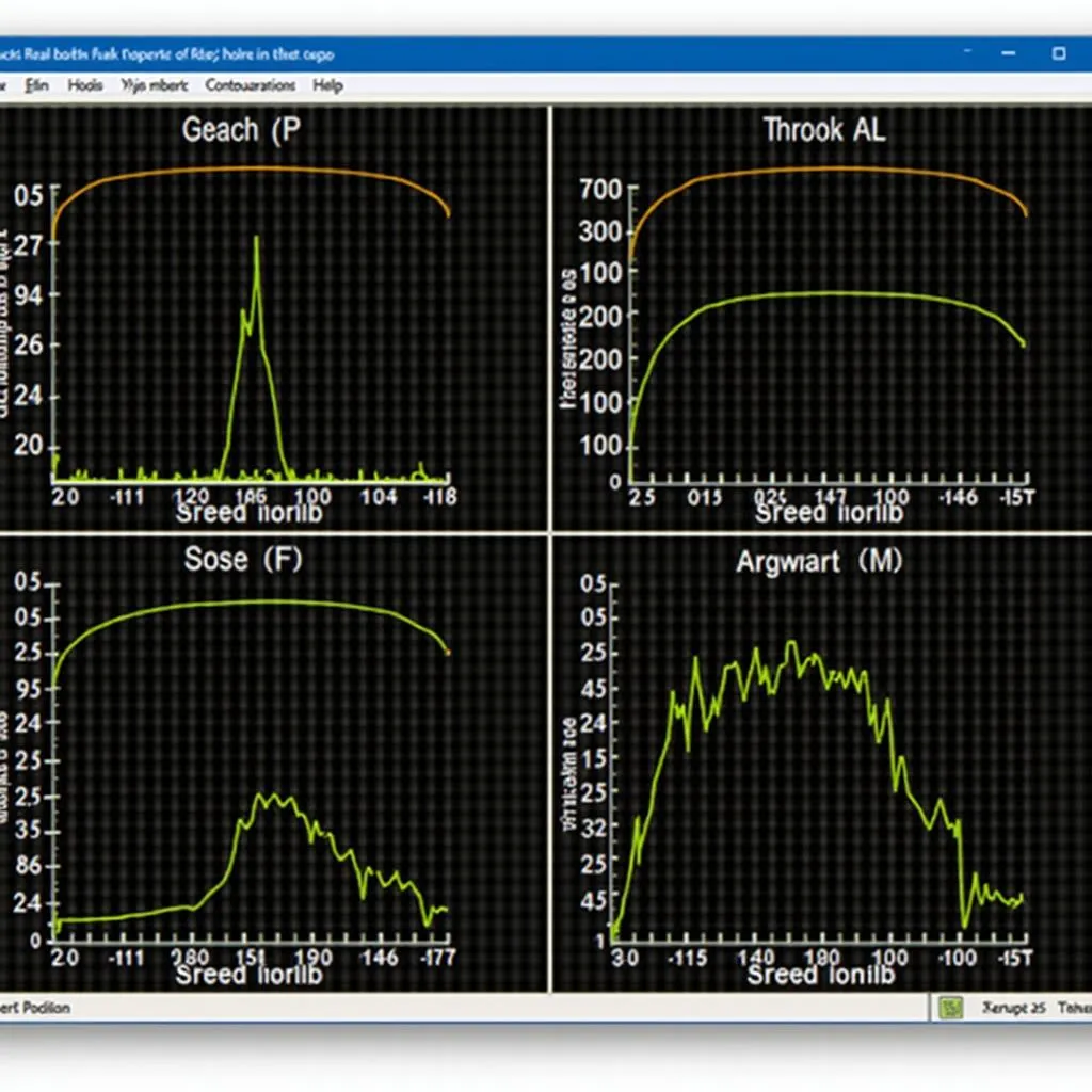 Racepak software interface showing vehicle performance data